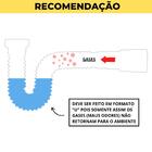 Sifão Sanfonado Universal 61cm Preto + Válvula Americana | As
